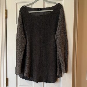 Eileen Fisher linen knit Women's Gray tunic Sweater XL